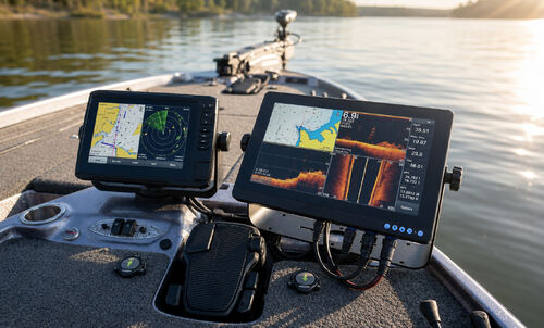 โซลูชันบริษัทล่าสุดเกี่ยวกับ จอจอเรืออุตสาหกรรมเป็นจอกระจก Garmin: ผลงานกันน้ํา IP67 สําหรับการตั้งหมุน