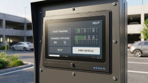 โซลูชันบริษัทล่าสุดเกี่ยวกับ Building Smarter Parking Systems with an 18.5 Inch All In One PC