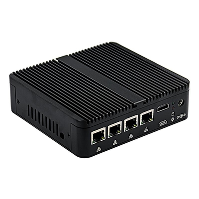 Intel Celeron J4125 Fanless Mini PC 4 I210 / I211 Gigabit Ethernet Port มินิไฟร์วอลล์ PC