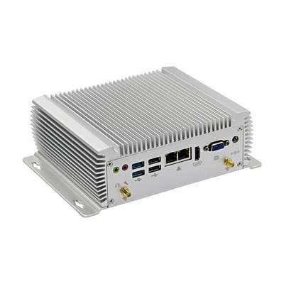 12V Industrial Box PC X86 คอมพิวเตอร์ฝังตัว Mini PC 6 COM 8 USB พร้อม RS232 RS485 RS422
