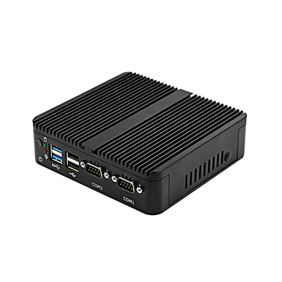 Celeron J4125 Fanless Mini PC 2 DB-9 RS232 COM 2 RJ45 LAN มินิเดสก์ท็อปคอมพิวเตอร์