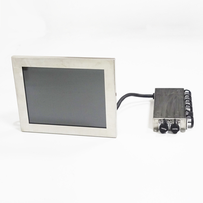 เครื่องพัดจอเหล็กไร้สแตนเลสประเภทอุตสาหกรรม PC พร้อมจอสัมผัสแบบต้านทาน / ขนาด