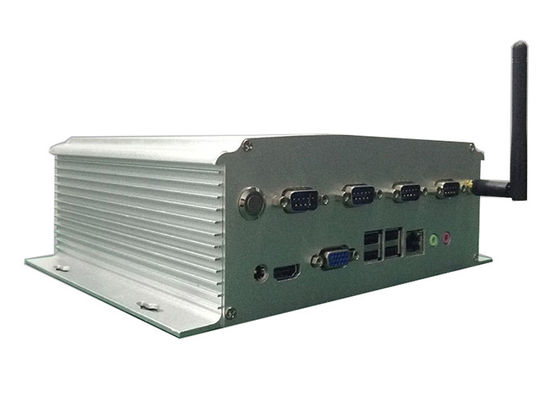 Silver Rugged Mounting อุตสาหกรรมคอมพิวเตอร์ขนาดเล็ก CPU J1900 สำหรับอุตสาหกรรม