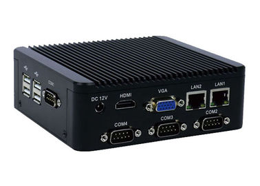 4 COM RS232 คอมพิวเตอร์ฝังตัวแบบไม่มีพัดลม 6 USB สำหรับขาออก Exit Terminal