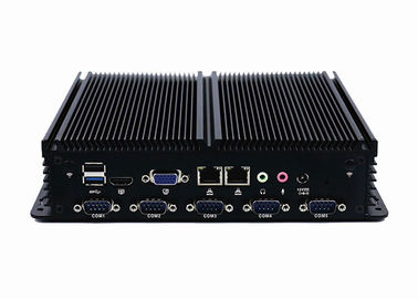 ราคาดี ออนบอร์ด Intel Baytrial J1900 กล่องข้อมูลการทำงานอัตโนมัติที่ฝังตัว PC 6 COM, 6 USB, 2 พอร์ต Ethernet ออนไลน์