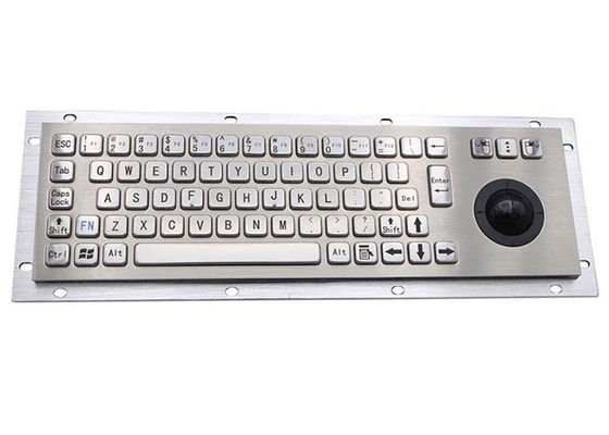 ราคาดี 40counts / Mm IP65 SS304 คีย์บอร์ดโลหะอุตสาหกรรมพร้อม Trackball ออนไลน์