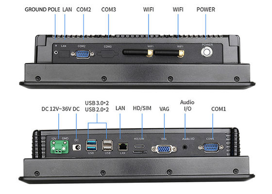 ราคาดี 10.4 นิ้ว 1024x768 แผงสัมผัสอุตสาหกรรมพีซีกันน้ำ 19W ออนไลน์